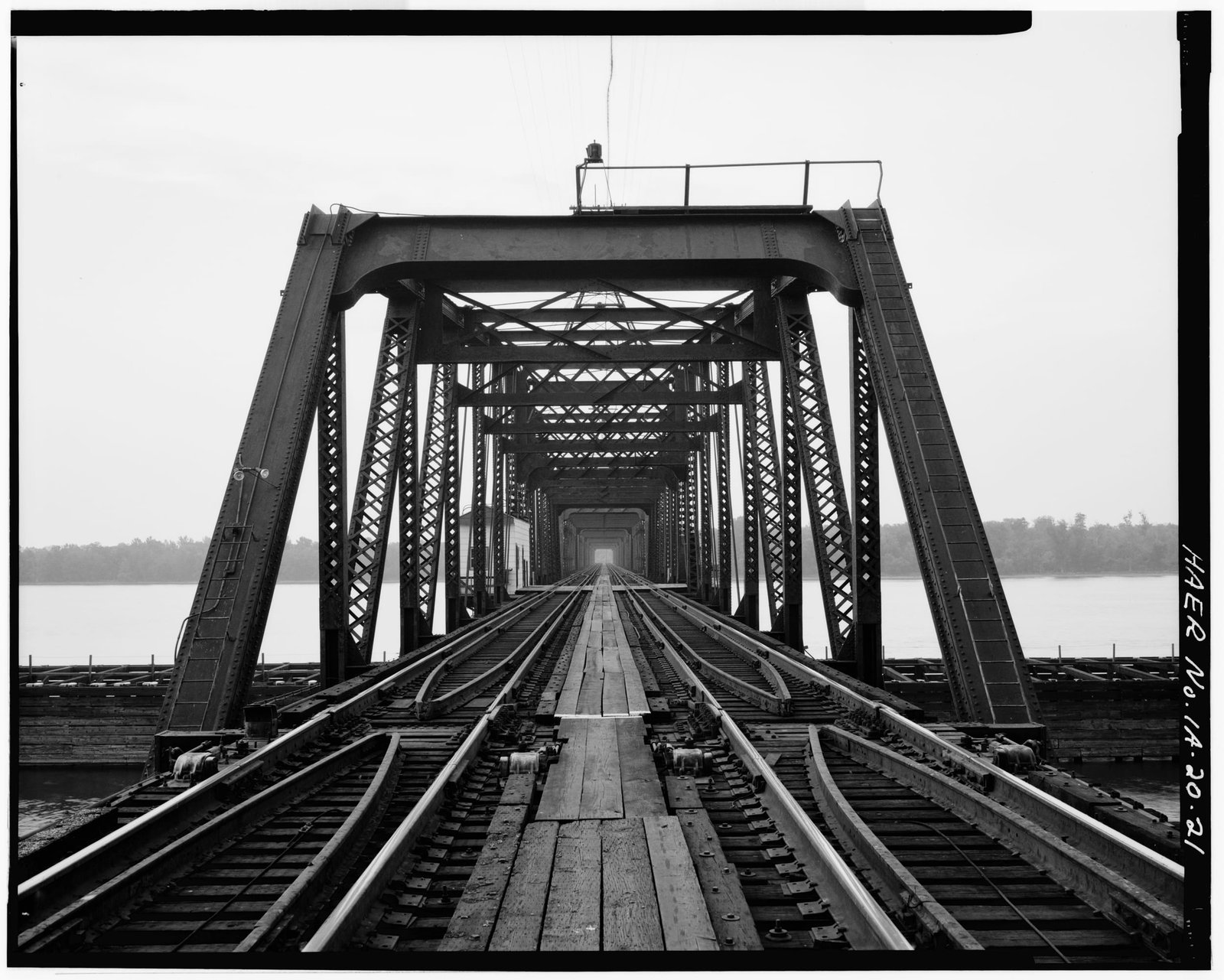 Looking east across previous bridge